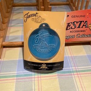 Fiestaware ornament new in box. Peacock blue. Perfect condition